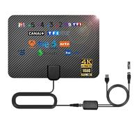 36DBI Antena de TV Interior, 200 km Digital Antena con Amplificador para Canales de TV 1080P 4K para DVB-T DVB-T2