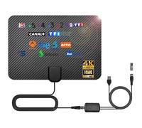 36DBI Antena de TV Interior, 200 km Digital Antena con Amplificador para Canales de TV 1080P 4K para DVB-T DVB-T2