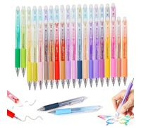 36pcs Bolígrafos de Gel Borrables, 0,7mm Bolígrafos Tinta Borrable, Borrables con Goma de Borrar, Bolis Borrables de Colores, Bolígrafo Retráctil de Colores Surtidos con Borrador para Dibujar Escribir