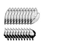 36Pcs Butterfly Wings Shape Flower Wrapping Paper Bouquets Packing Material Wedding Birthday Party DIY Gift Decoration Supplies(Black)