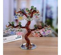36pcs Crystal Chirstmas Lotus Tree Adornos Colgando 60mm Flor Vidrio Miniatura Estatuilla Decoraciones Hogar Decoraciones Artesanales Regalos Recuerdo-A_36pcs cuelga