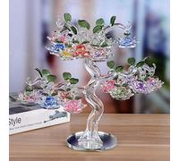 36pcs Crystal Chirstmas Lotus Tree Adornos Colgando 60mm Flor Vidrio Miniatura Estatuilla Decoraciones Hogar Decoraciones Artesanales Regalos Recuerdo-C_36pcs cuelga