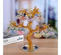 36pcs Crystal Chirstmas Lotus Tree Adornos Colgando 60mm Flor Vidrio Miniatura Estatuilla Decoraciones Hogar Decoraciones Artesanales Regalos Recuerdo-B_36pcs cuelga