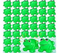 36pcs Rubber Floating Frogs for Kids, Cute Bath Toy Mini Frogs Floating Squeaky Frog for Cake Decoration Classroom Carnival Prizes Baby Shower Birthday Party Decoration
