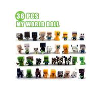 36pcs/set Minecraft Theme Mini Figures Cake Toppers Birthday Party Supplies Kids Children Minifigures Toys Gifts