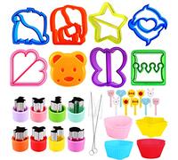 36Piezas Cortadores de Galletas, Forma Animal Acero Inoxidable Moldes de Galletas con 10Tenedor y 2pinceles para Cookie, Sandwiches Fondant Vegetale Fruta Pasteria Chuches Galletas