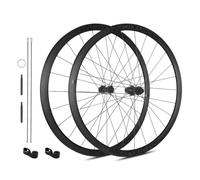 36T/54T Trinquete 700C Juego De Ruedas De Bicicleta De Carretera Grava Llantas De Aluminio 30mm Eje Pasante con Bloqueo Central, Rodamientos Cerámicos, HG 8-12 Velocidades(Black,36T)