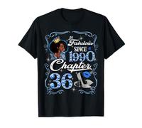 36th Birthday Black Queen Chapter 36 Fabulous Since 1990 Camiseta
