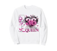 36th Birthday Queen Pink Wine 36 Years Old Women Girls Sudadera