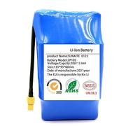 36V 12AH Batería De Litio para Hoverboard 10S2P Batería para Patinete Eléctrico De Dos Ruedas Panel De Protección Integrado Batería De Iones De Litio Impermeable XT60