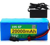 36V 20Ah Batería De Bicicleta Eléctrica 24V 36V 48V 8Ah 10Ah 12Ah 15Ah 20Ah Ebike Batería 10S6P, con Cargador De 2 A para Motor De Bicicleta 1000W 750W 500W 350W 250W 36V 20AH,XT60