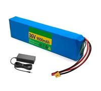 36V 9AH E-Bike Recargable Batería con 42V 2A Cargador 10S3P Batería De Repuesto para Patinete Eléctrico Panel De Protección Integrado Material De PVC Impermeable XT30