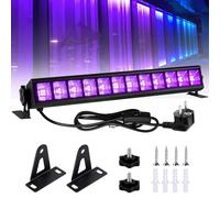 36W LED Schwarzlicht Strahler, UV Schwarzlichtlampe 395nm UV Strahler, LED Schwarzlicht Lamp, UV Licht Röhre, Schwarzlicht Röhre, Schwarzlicht Röhre mit Schalter für Party Zubehör, Halloween Deko,