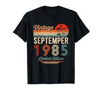 37 años 37 cumpleaños Vintage septiembre 1985 Hombres Mujeres Camiseta gráfica económica, Hombre, Negro, M