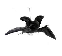 37 cm Hansa murciélago negro colgante realista suave animal abrazable peluche ju