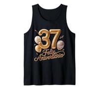 37 Feliz Cumpleaños Portugal Feliz Cumpleaños Portugués Camiseta sin Mangas