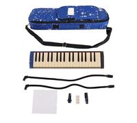 37 Key Melodica Instrument Piano, Professional Air Keyboard with Double Soft Tubes, 2pcs Mouthpiece, ABS Material, Complete Set Including Carrying Bag, Music Score, Cleaning Cloth