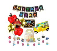 37 Pcs Back to School Decorations Set Include Welcome Back Banner for Teacher Student Classroom First Day of School Theme Party Decor Supply