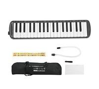 37 teclas estilo piano melódica de tubo largo melódica con pegatinas de teclas boquillas dobles tubos bolsa de transporte para niños principiantes adultos regalo(Negro) instrumento de viento