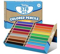 378 lápices de colores a granel para aula, lápices de colores para niños, 18 colores surtidos, juego de lápices de colorear para profesores y adultos, lápices de colores preafilados, suministros de