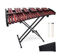 37Note Glockenspiel - Xilófono para adultos, glockenspiel de madera profesional con mazo y soporte ajustable, kit de campana de xilófono para adultos