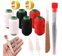 37PCS Sewing Tool Set, Needles Thread Hand Repair Tools, Embroidery Tool Kit Include 25 Steel Needles, Portable Complete Working for Beginners, Hand Made Craft Repair Professional DIY Lovers(1 Set)