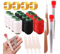 37PCS Sewing Tool Set, Needles Thread Hand Repair Tools, Embroidery Tool Kit Include 25 Steel Needles, Portable Complete Working for Beginners, Hand Made Craft Repair Professional DIY Lovers(2 Set)