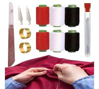 37PCS Sewing Tool Set,Needles Thread Hand Repair Tools,Embroidery Tool Kit with Steel Needles,Seam Ripper,Threaders & Threads,for Beginners,Professional DIY Lovers & Daily Use (1 set)