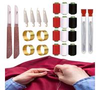 37PCS Sewing Tool Set,Needles Thread Hand Repair Tools,Embroidery Tool Kit with Steel Needles,Seam Ripper,Threaders & Threads,for Beginners,Professional DIY Lovers & Daily Use (2 sets)