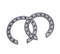 38 39/40 41 Pulgadas PVC Círculo Agujero De Sonido Roseta Incrustación Pegatina Para Decoración De Guitarras Negro Plata Agujero De Sonido Pegatina De Roseta Piezas de accesorios para guitarra(38/39)