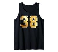 38 Número Treinta y Ocho Equipos Deportivos gráfico Varsity Matching Camiseta sin Mangas