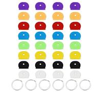 38 Unidades 3.2cm Tapas Para Llaves Grandes Cubiertas Identificadores De Llaves Marcadores Para Cabezas De Llaves Grandes Y Delgadas 8 Colores Etiquetas Para Tapas De Llaves Y 6 Llaveros