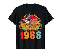 38 Year Old Sloth Vintage 1988 Limited Edition 38th Birthday Camiseta
