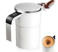 380 ml taza de café eléctrica con indicador de temperatura - Taza magnética con agitación automática para café, proteínas, té, chocolate caliente