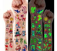 380 Piezas Tatuajes Temporales Niños,Pegatinas Infantiles Luminoso Tatuajes Niño Juguetes Niños 3 4 5 6 7 8 9 10 11 12 Años Regalos Piñata Cumpleaños Infantil Tatoos Temporales Niño