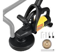 3800W Lijadora de Hormigón con 180mm Disco Diamante 6 Vel Amoladora Angular | Desbastadora y Pulidora Equipado Mango Largo y Rodillos Carga, Operación de Pie Para Lijado y Nivelación de Hormigón y Piedra