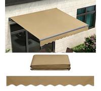 380g/m² Tela de Repuesto para Toldos Terraza de Jardín, Lona Recambio Toldo Solar Comercial, 300x250cm, 350x300cm, 400x300cm, Cubierta del Toldo para Mercado, Cafetería, Balcón