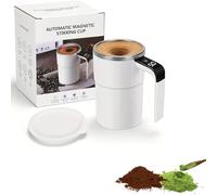 380ml Spinbrew Mug Self-stirring Magnetic Coffee Cup with Temp Display,Rechargeable Smart Mixing Mug,for Coffee, Milk and Other Beverages,Portable for Home, Office & Travel-B