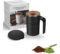 380ml Spinbrew Mug Self-stirring Magnetic Coffee Cup with Temp Display,Rechargeable Smart Mixing Mug,for Coffee, Milk and Other Beverages,Portable for Home, Office & Travel-A