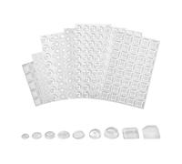 382 Pcs Lagrimas Silicona, Pies de Goma Transparentes, Topes Elásticos, pies de Goma Que amortiguan el Ruido para gabinetes, Cajones,Puertas