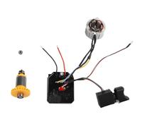 3820 - Conjunto de motor sin escobillas para taladro eléctrico de litio, placa de control de 21 V CC con engranaje de 12 dientes - Compatible con 62 x 52 mm sin escobillas