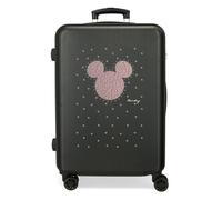 Joumma Bags, Mickey Studs, Maleta Cabina, Maleta Infantil, Fabricada en ABS, un Material rígido y Ligero, Ruedas Dobles de Giro multidireccional, Cierre de combinación Lateral.