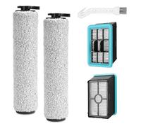 3831 - Cepillo de rodillo y filtro de repuesto compatible con Bissell Crosswave Hard Floor Expert 3831, HF2 3845N Aspiradora, kit de accesorios para aspiradora húmeda y seca, 2 rollos de cepillo, 2