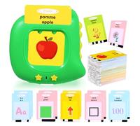 384 Palabras Tarjeta parlante Montessori, 3 modos francés/inglés/bilingüe, Tarjetas educativas parlantes para niños 2-4 años, juguete educativo, regalo de cumpleaños, juguete niño de 2-4 años