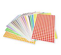 3840 Piezas 16 Colores Pegatinas Redondas 10mm Pegatinas Redondo Adhesivos Codificación Redondas Etiquetas para Hogar, Aula, Almacén, Oficina