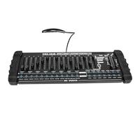 384CH DMX Cotroller DMX512 - Controlador de DJ para edición de programas de bar, club, luces en vivo, soporte para 30 bancos, 8 escenas, 24 accesorios, consola de iluminación de escenario