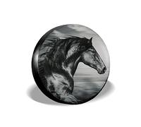 385 Funda De Rueda De Repuesto Caballo De Carrera Español Cubierta del Neumático A Prueba De Polvo Funda Rueda Repuesto, para Vehiculos, Coche, 17in