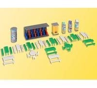 38608 Kibri HO Set Artículos Varios Para Mercadillo Y Otros Usos