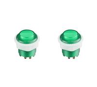 3881 2X Interruptor de Botón Pulsador para Máquina de Juegos ABS de Calidad con Luz Iluminada Botón de Consola de Juegos de 24 mm con 4 Terminales B