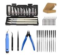 38pcs 3d Printer Tool Kit, Including Deburring, Cleaning, And Removal Tools, Portable 3d Printer Set Includes Tweezer, Plier For Craft Carving, Stencil Cutting